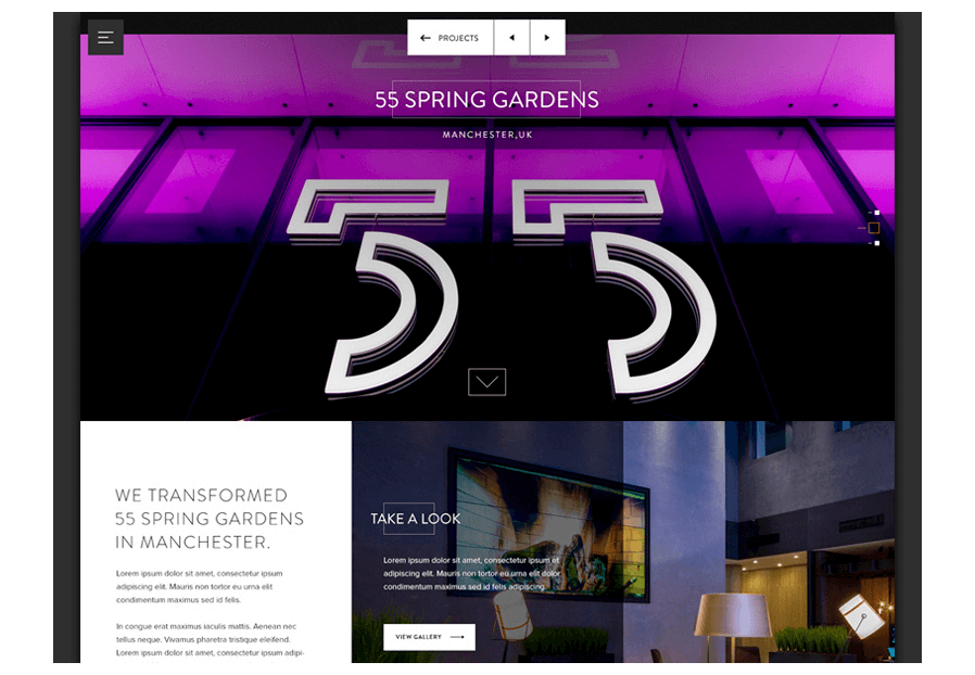 Nulumbatta created the website for construction company ARCO to present their services
